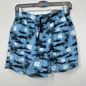 University of North Carolina UNC Tar Heels Men's Swim Trunks Light Blue Logo